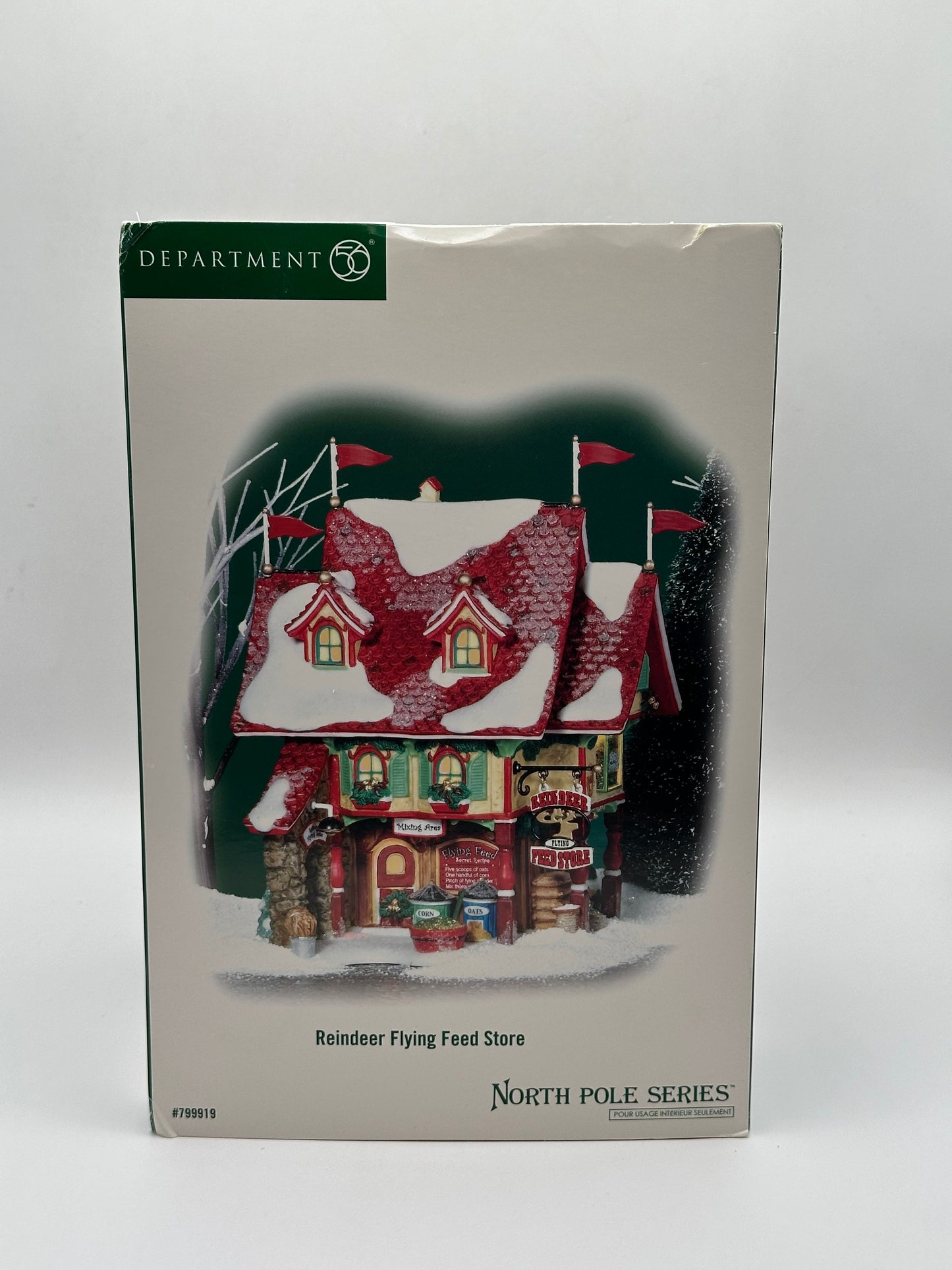 Department 56 - Reindeer Flying Feed Store - North Pole Series