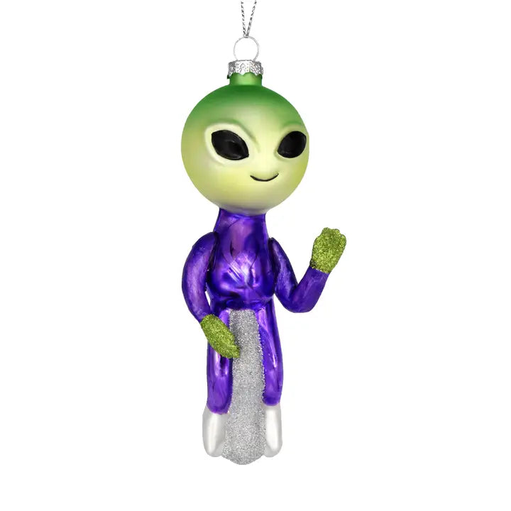 Out-of-This-World Alien Glass Ornament