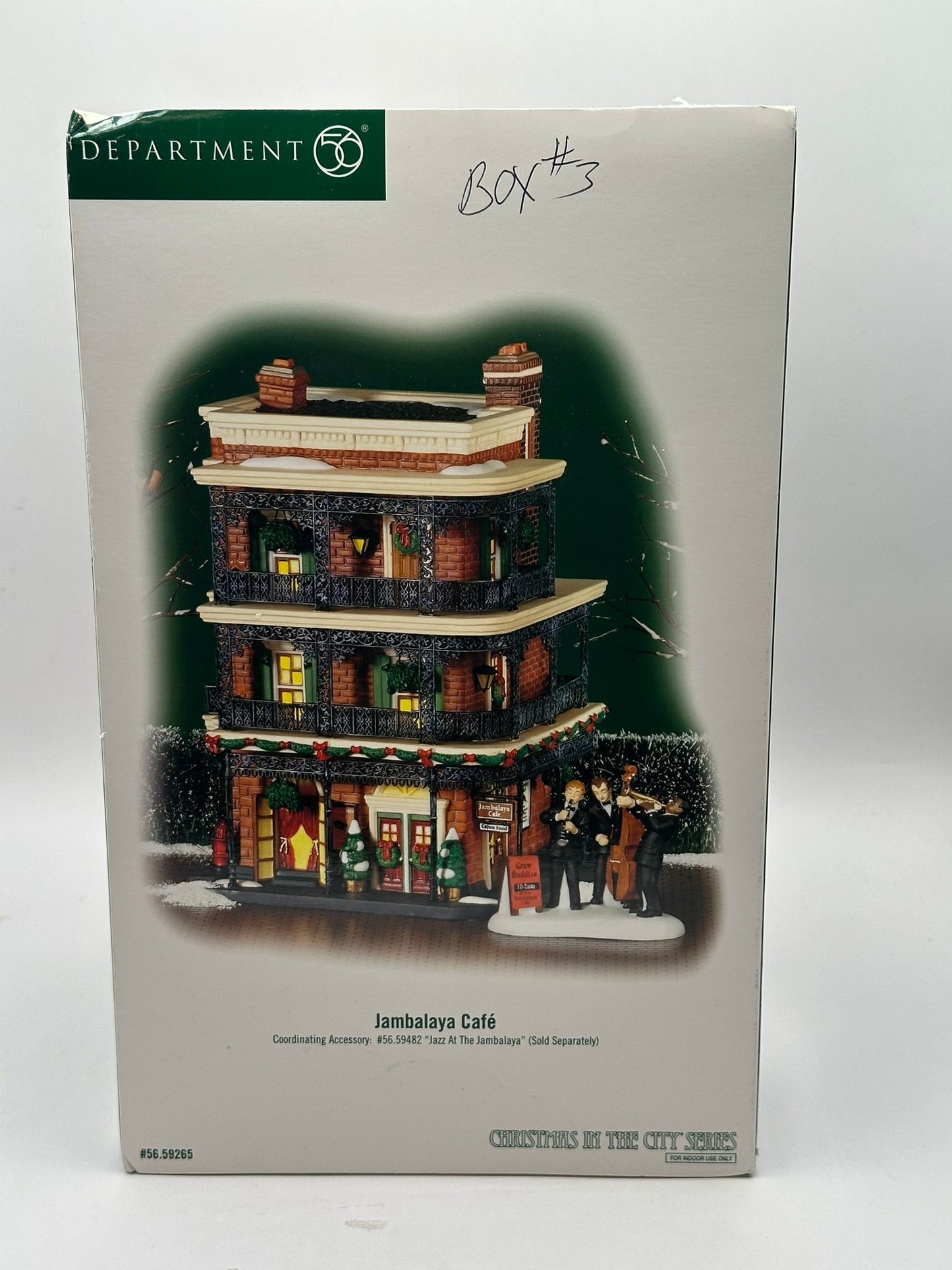 Department 56 - Jambalaya Cafe (*Missing Sign*) - Christmas in the City