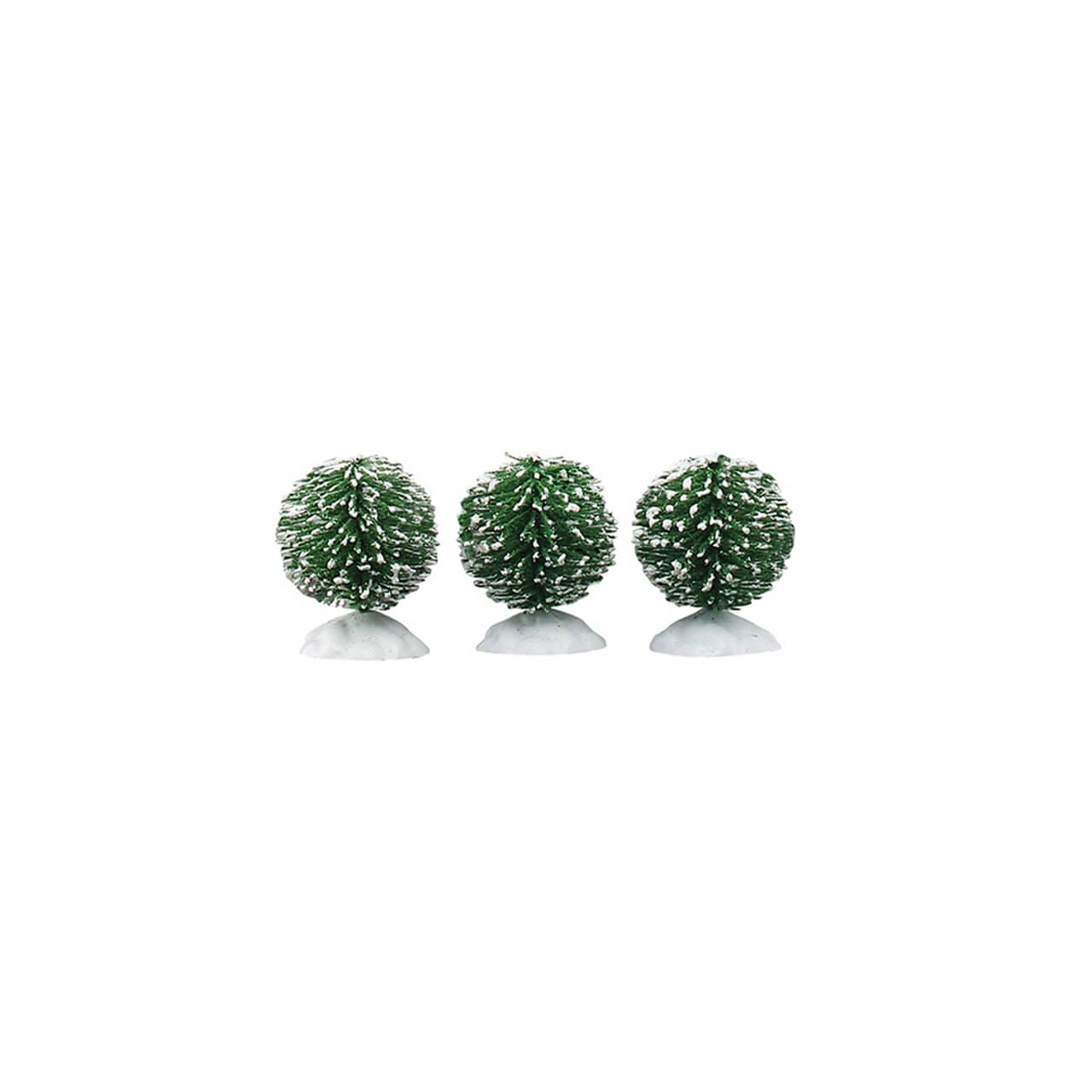 Lemax Round Bristle Tree, Mini, Set of 3 - Christmas village tree
