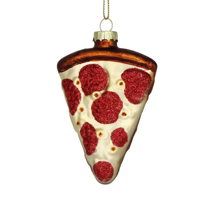 Pizza Lover's Glass Ornament