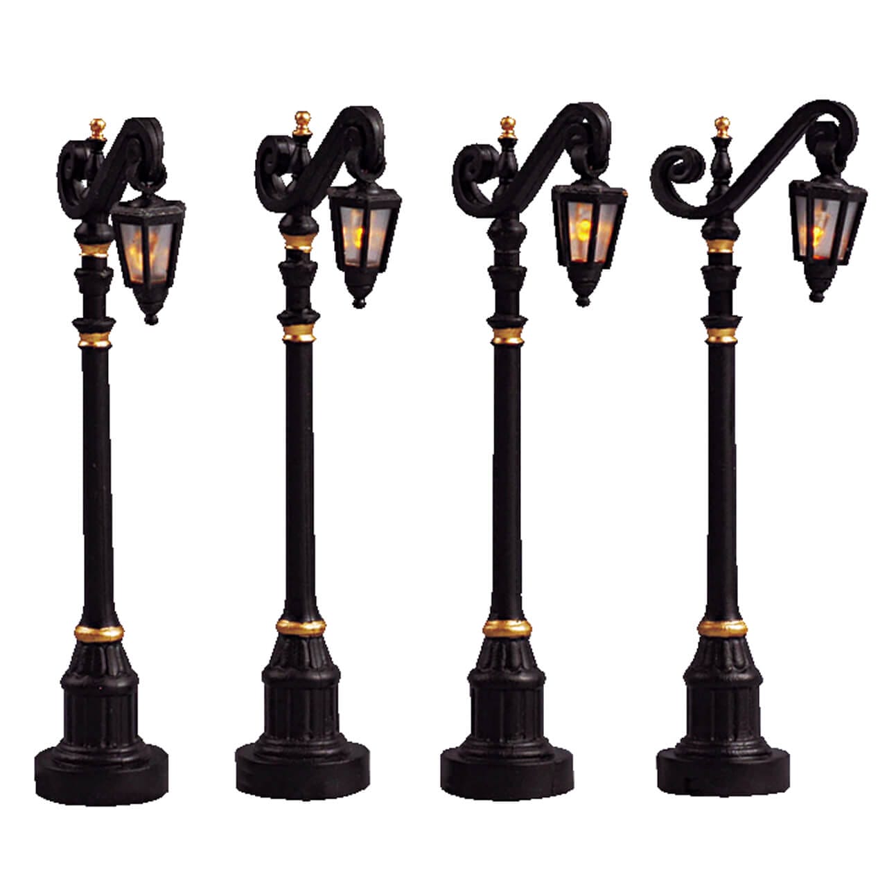 Lemax Colonial Street Lamp, Set of 4 - Christmas village accessory