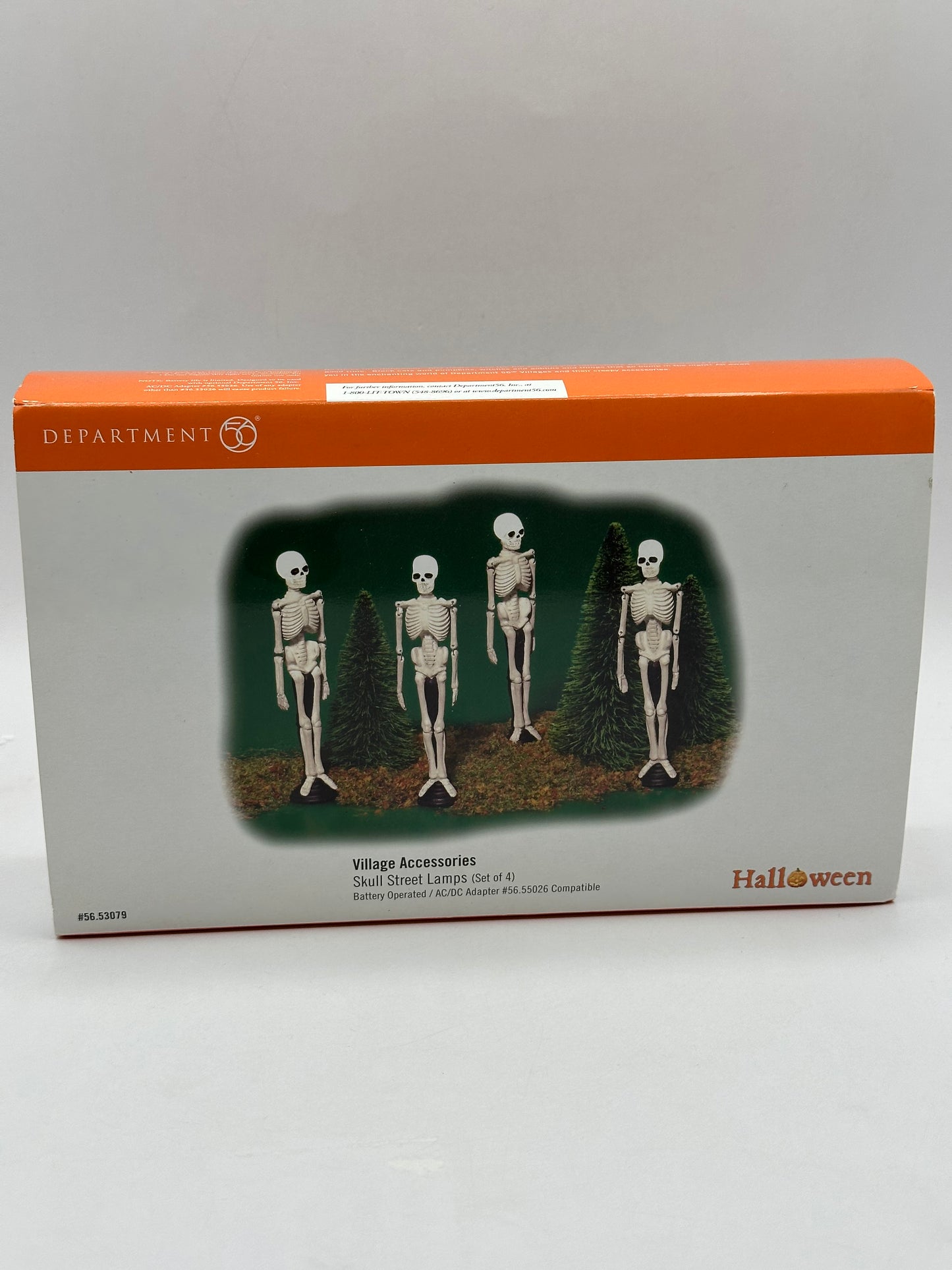 Department 56 - Skull Street Lamps - Snow Village Halloween
