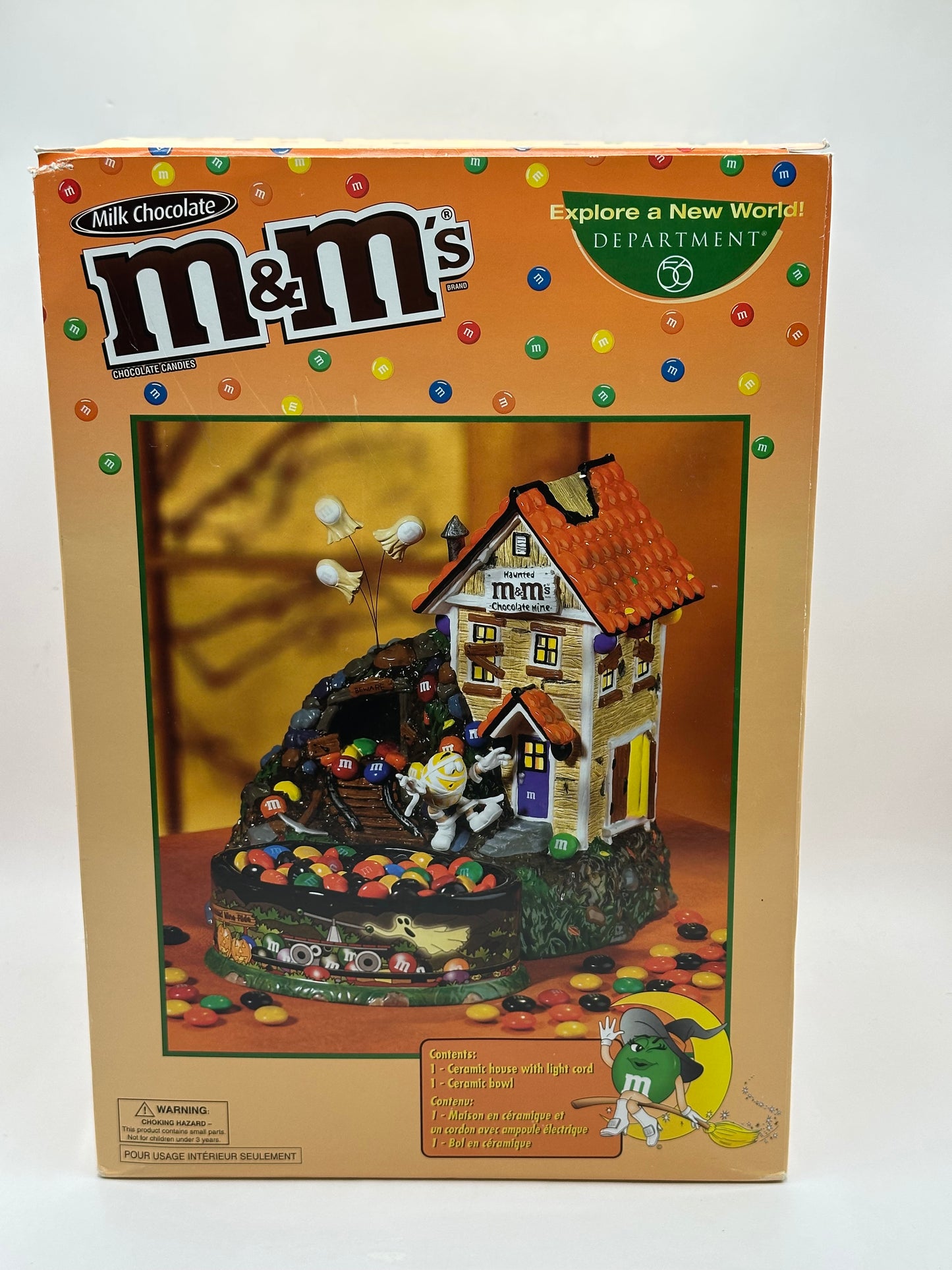 Department 56 - M&M's Haunted Mine Lighted House & Candy Dish