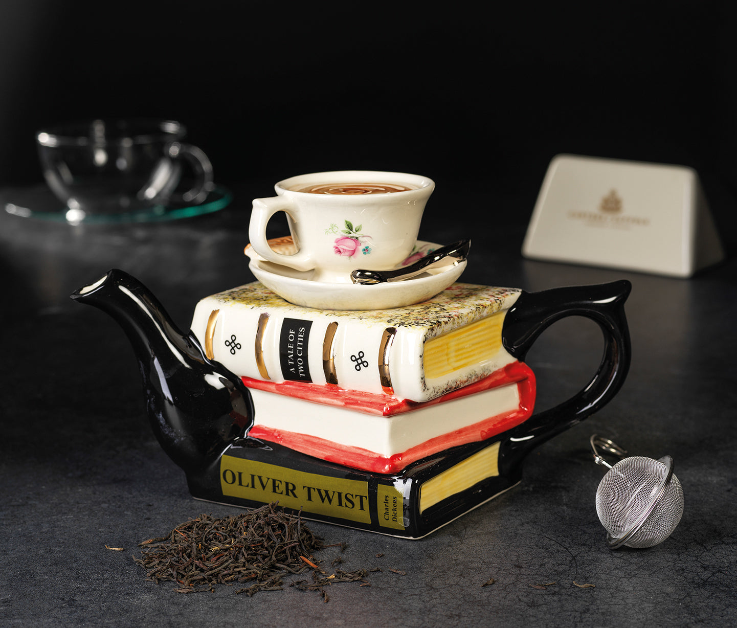 Carters of Suffolk - Books & Tea (Dickens) - Handmade Teapot