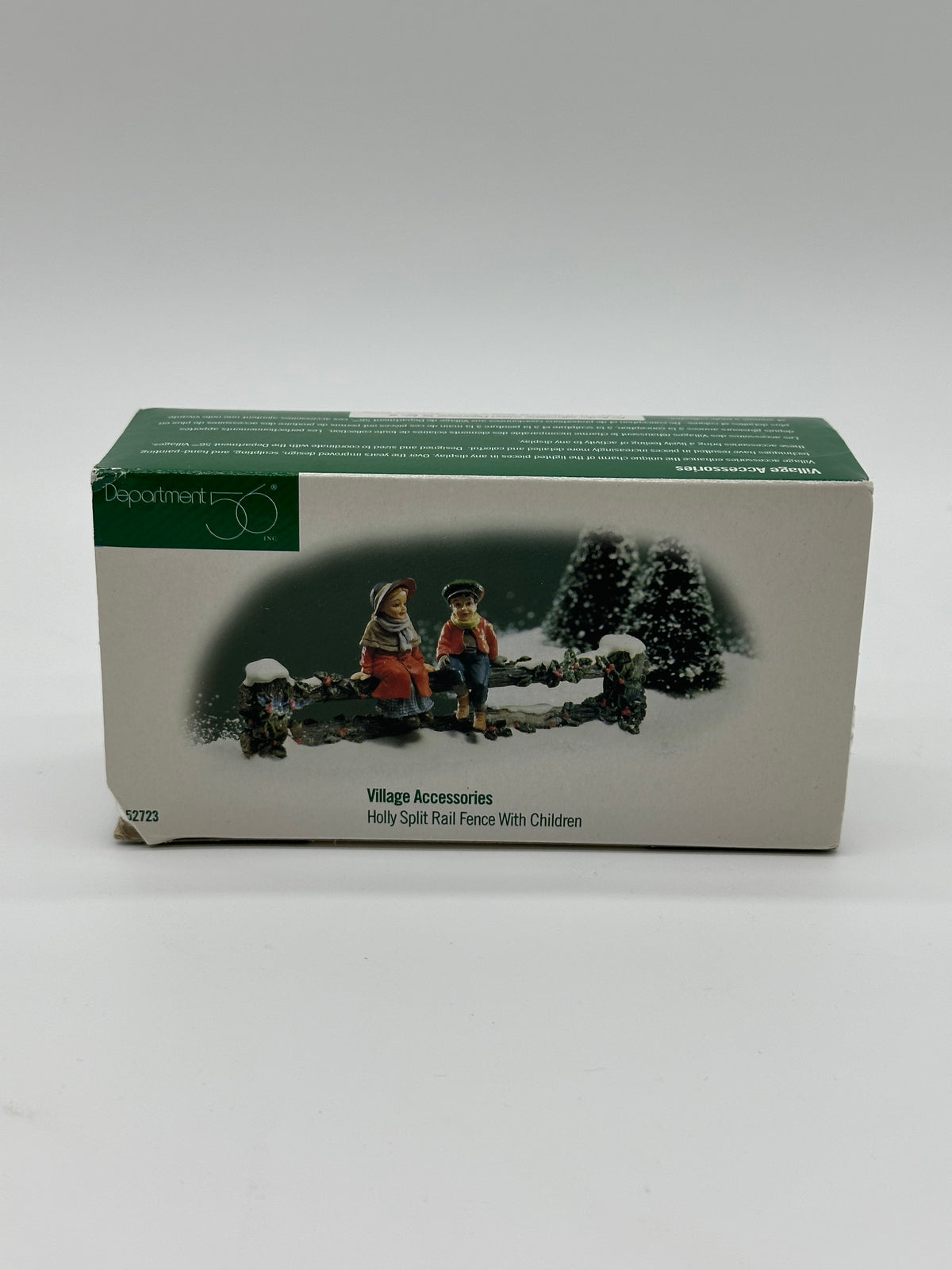 Department 56 - Holly Split Rail Fence With Children - Village Accessories