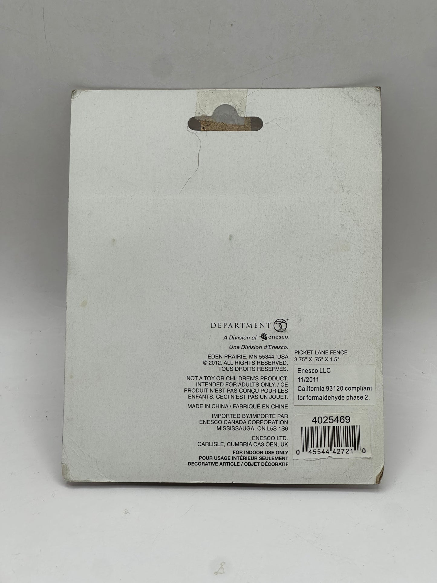 Department 56 - Picket Lane Fence - Village Accessories
