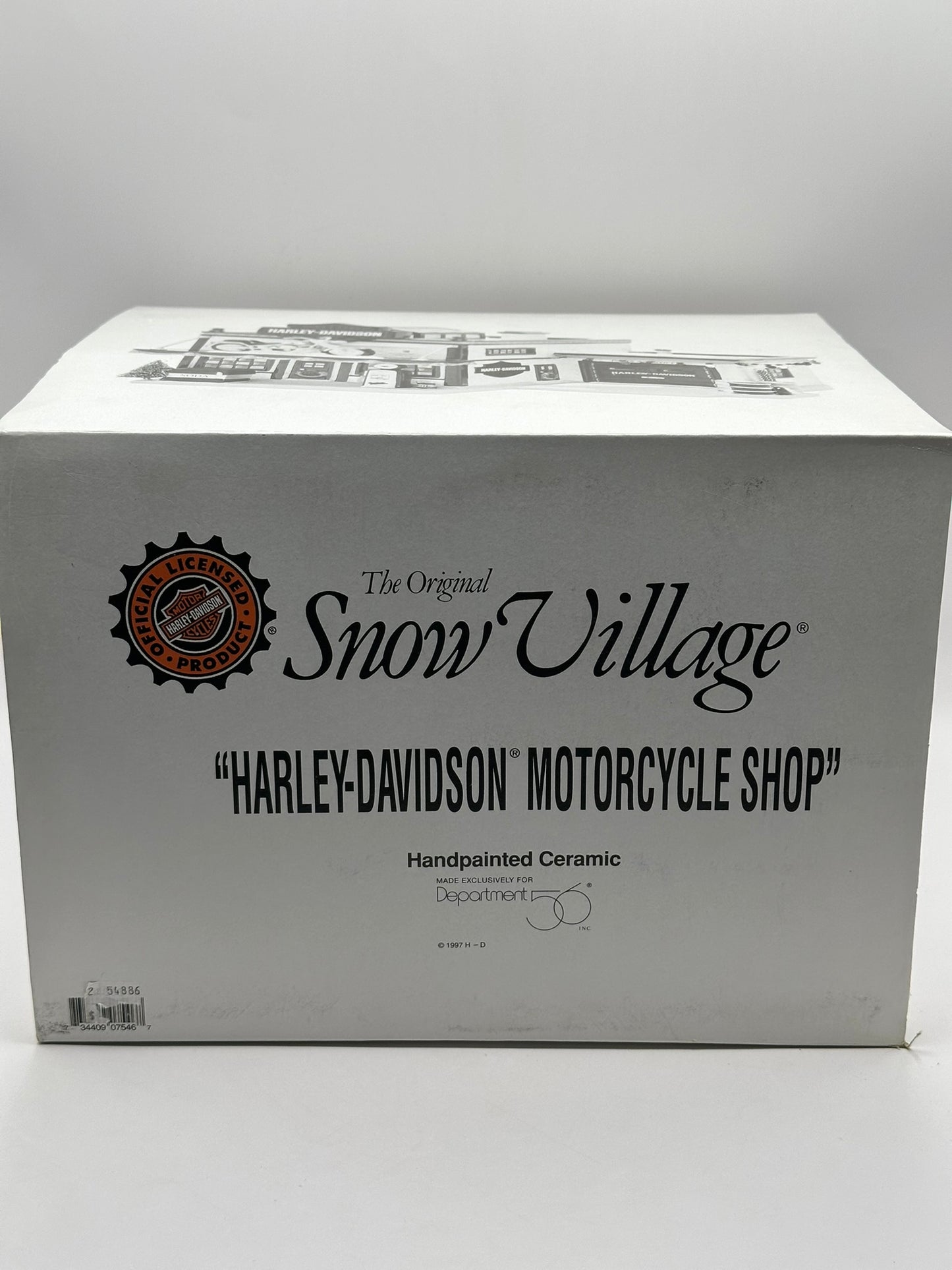Department 56 - Harley-Davidson Motorcycle Shop - Original Snow Village