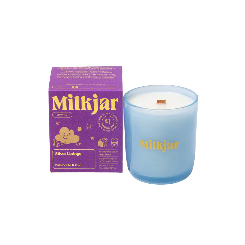 Milk Jar - Silver Linings - Candle – Vintage Villages