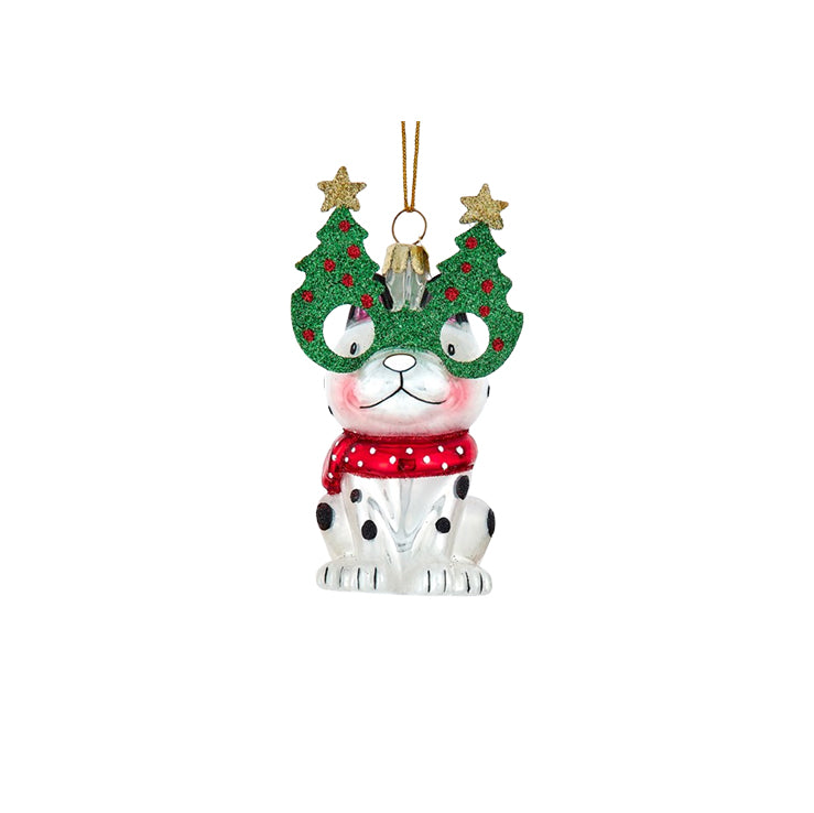 Kurt S. Adler - Spotted Puppy Glass Ornament - Noble Gems™