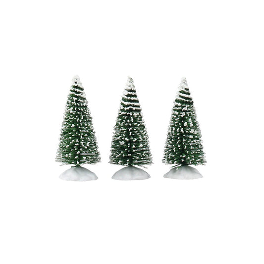 Lemax Bristle Tree, Mini, Set of 3 - Christmas village tree