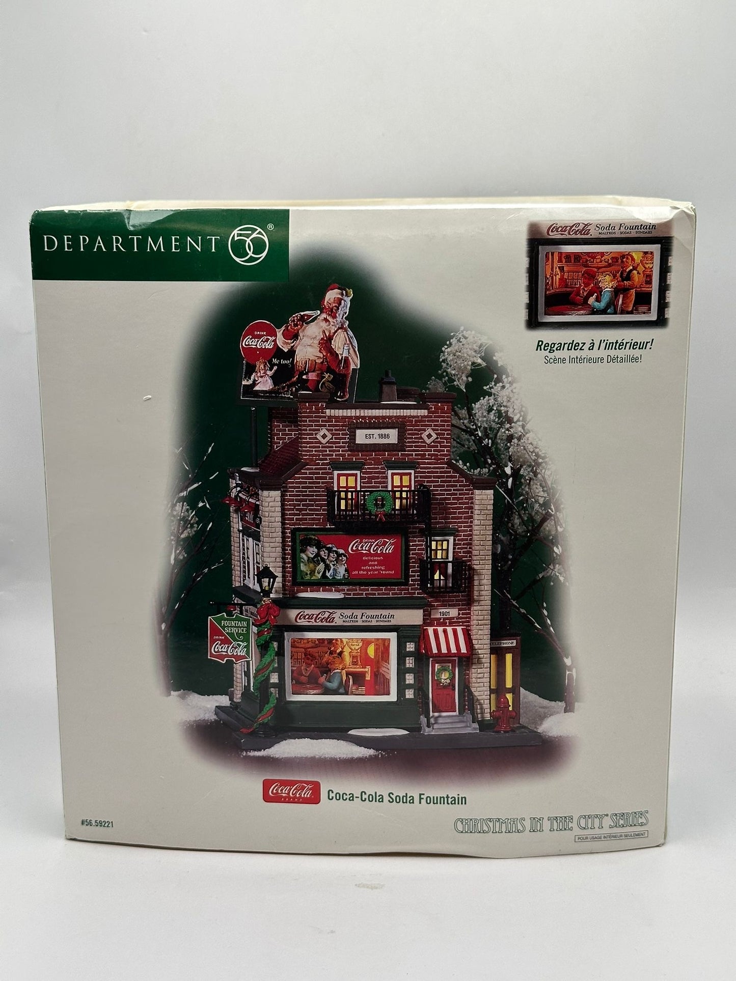 Department 56 - Coca-Cola Soda Fountain - Christmas in the City