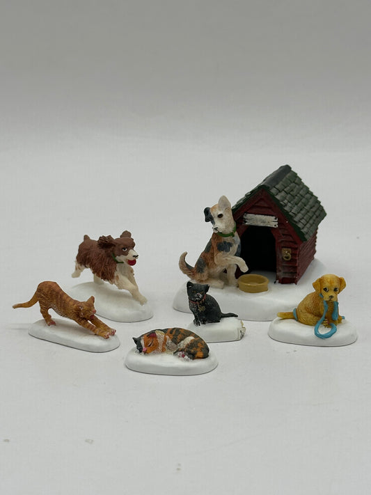 Department 56 - Village Cats and Dogs - Village Accessories