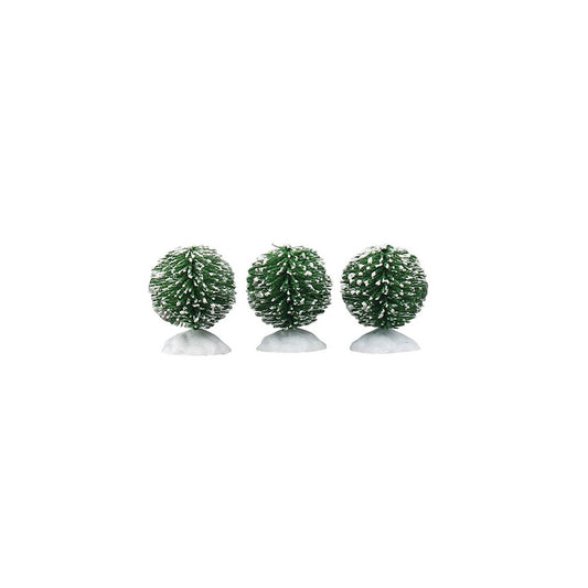 Lemax Round Bristle Tree, Mini, Set of 3 - Christmas village tree