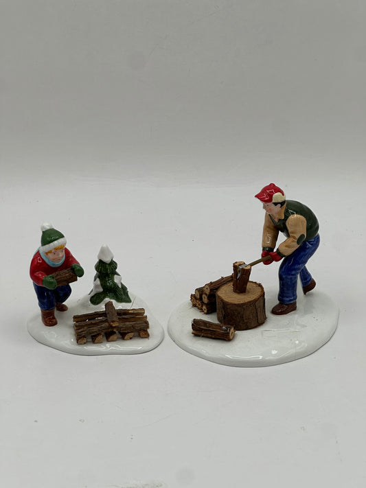 Department 56 - Chopping Firewood - Original Snow Village