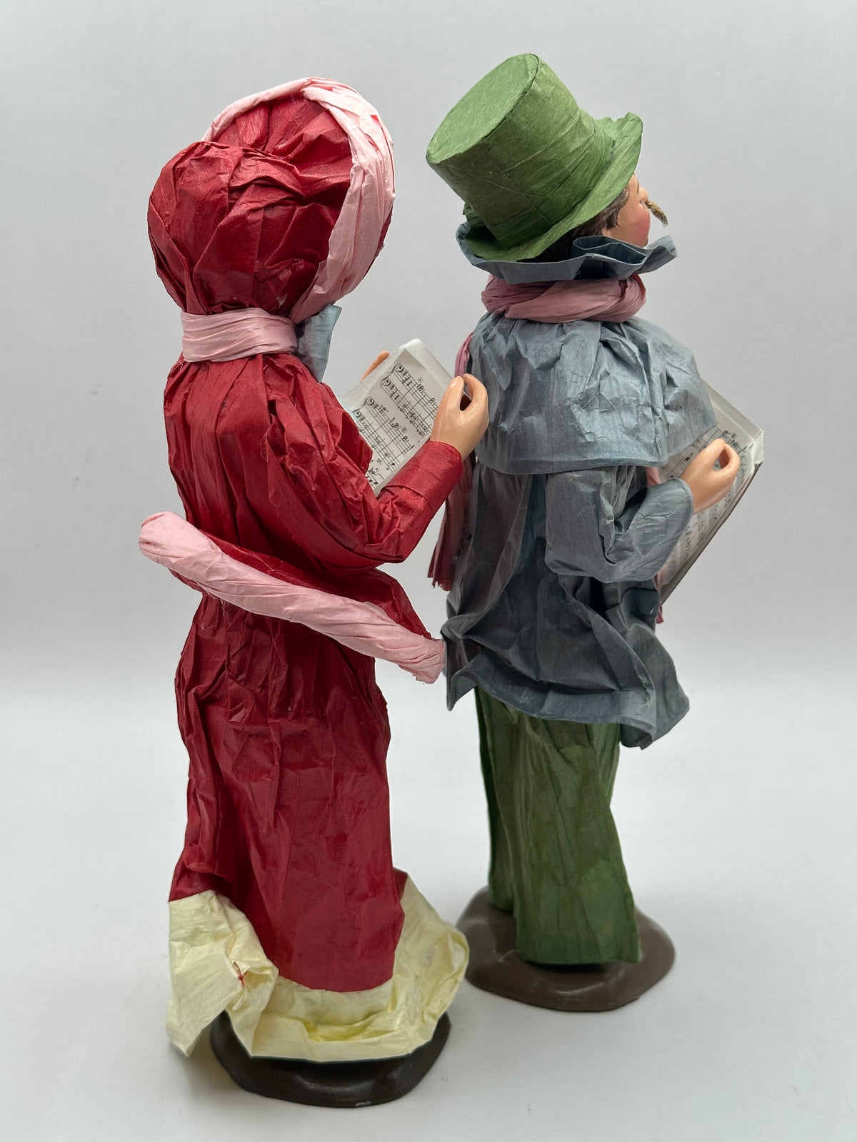 Vintage SAMECO Papier-Mâché Christmas Carolers, Set of 4
