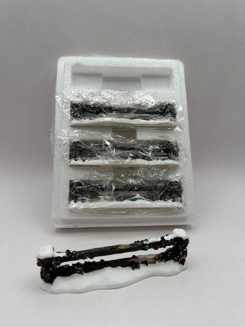 Department 56 - Holly Split Rail Fence - Village Accessories