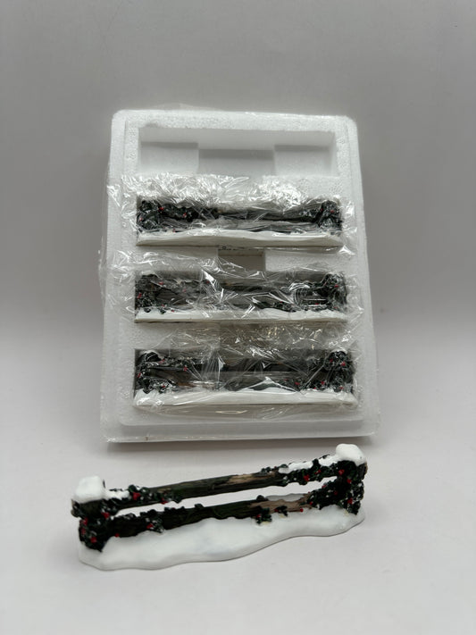 Department 56 - Holly Split Rail Fence - Village Accessories