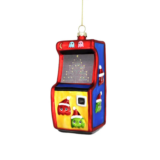 Retro Arcade Machine Glass Ornament