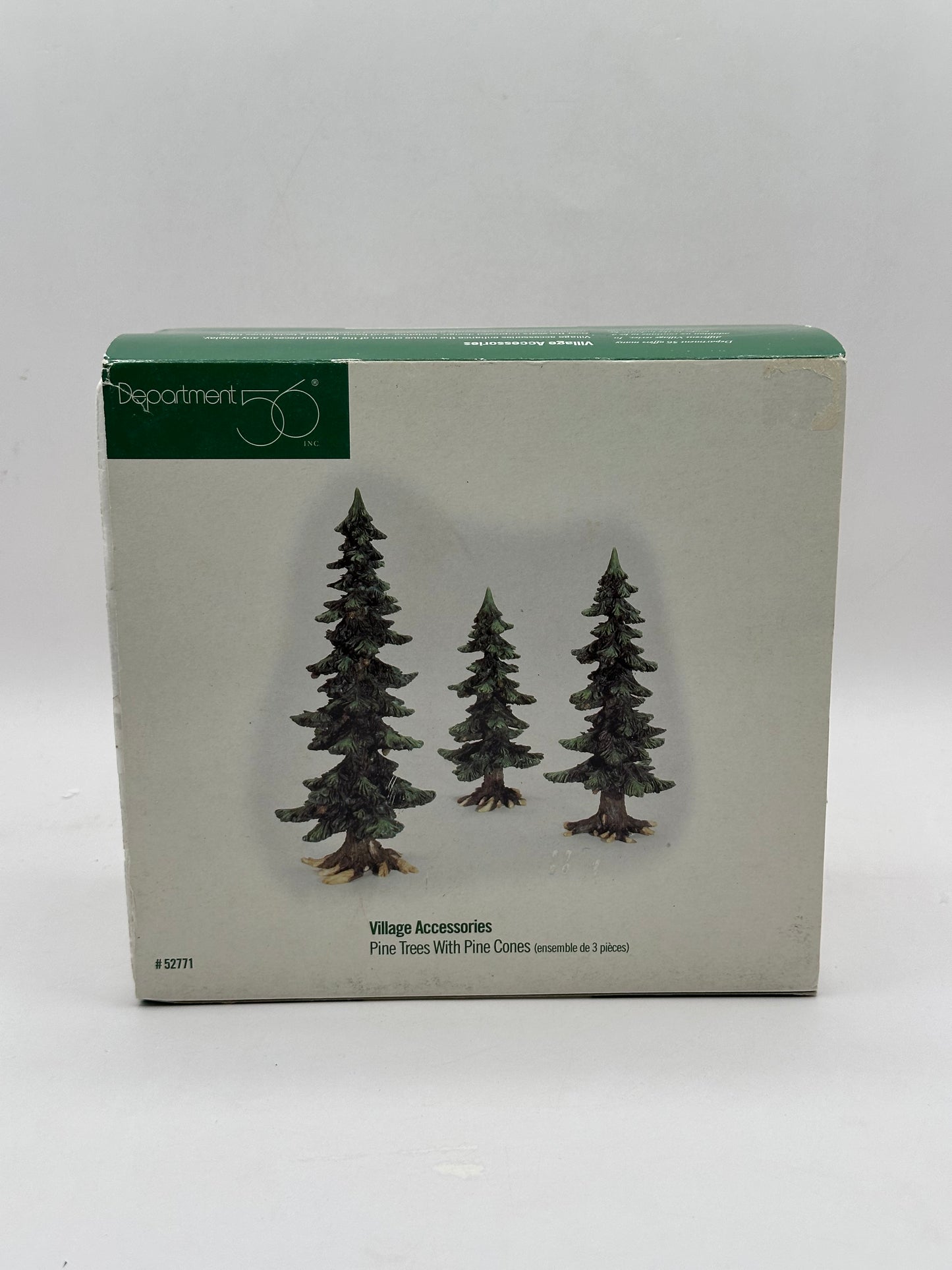 Department 56 - Pine Trees With Pine Cones - Village Accessories