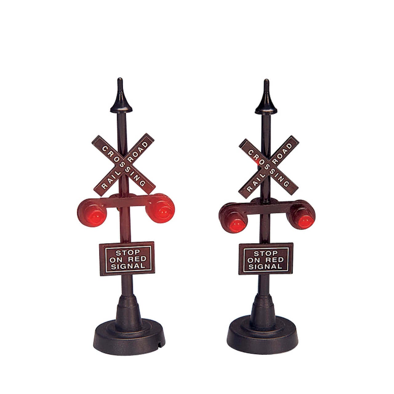 Lemax Railway Stop Light, Set of 2 - Christmas village accessory