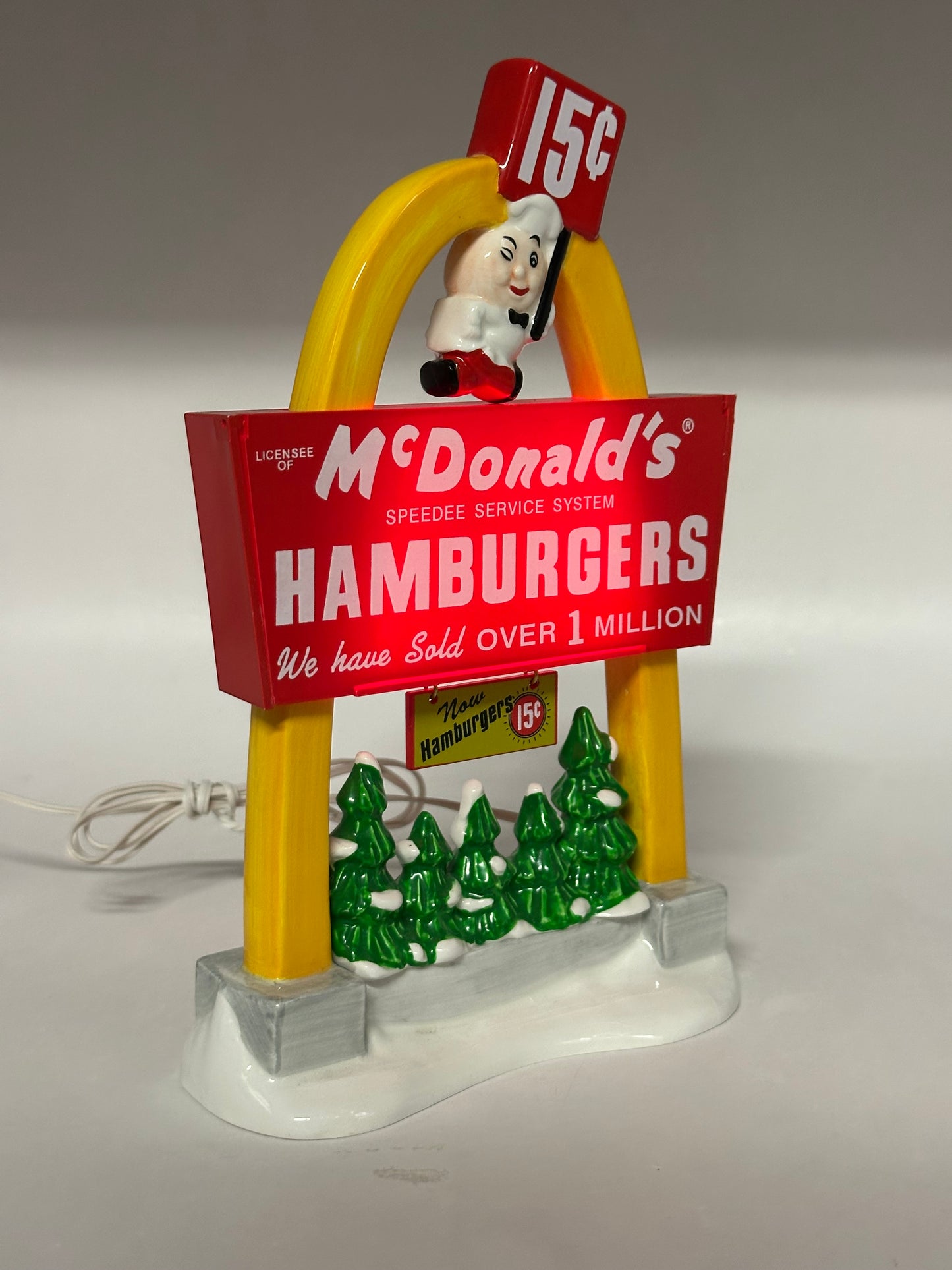 Department 56 - McDonald's...Lights Up The Night Sign - Original Snow Village