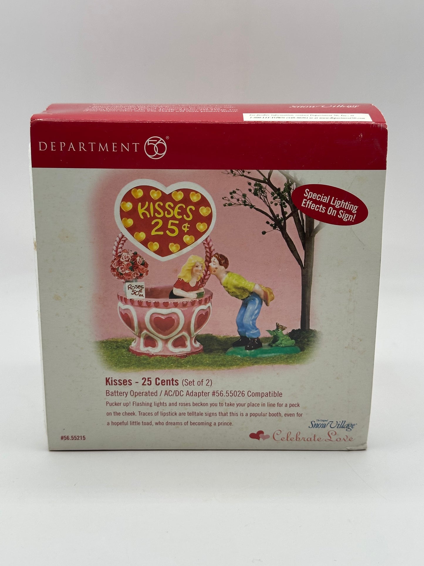 Dept 56 Original Snow Village Celebrate Love - Kisses 25 Cents