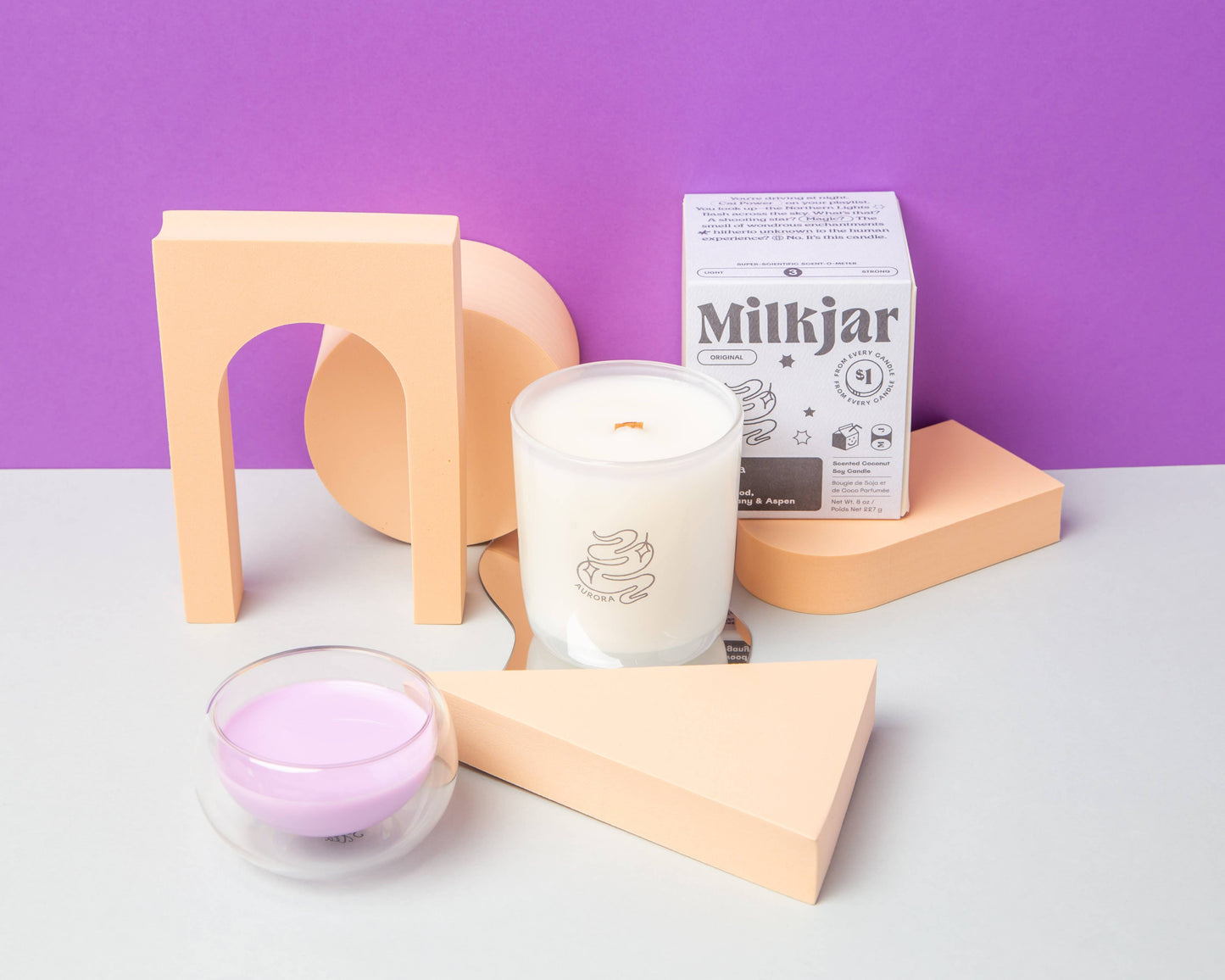 Milk Jar - Aurora - Candle