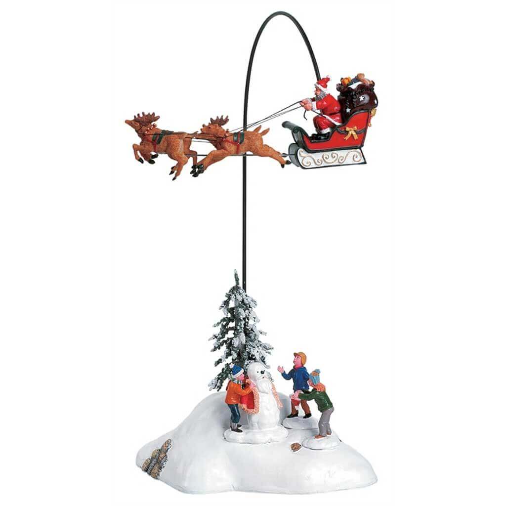 Lemax Santa Claus Is Coming To Town, Set of 4 - Christmas village animated village piece