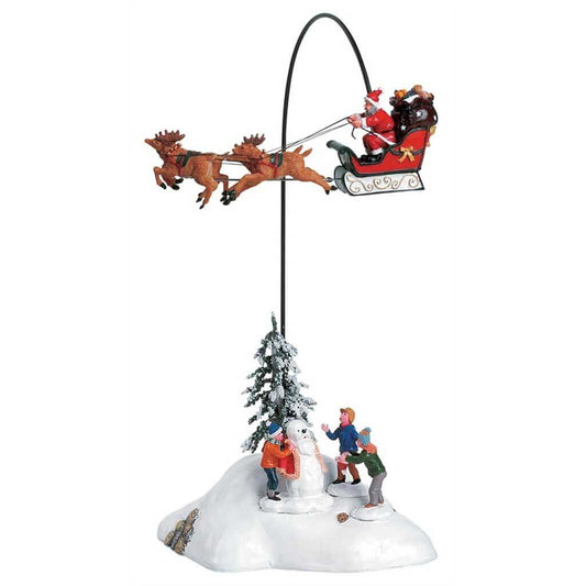 Lemax Santa Claus Is Coming To Town, Set of 4 - Christmas village animated village piece