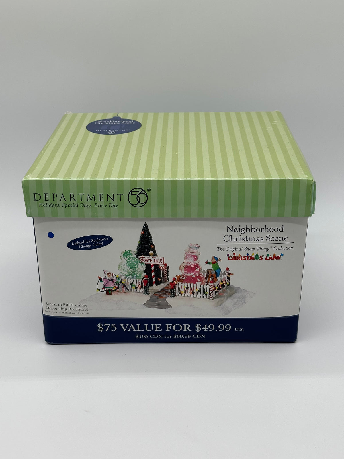 Department 56 - Neighborhood Christmas Scene - Original Snow Village