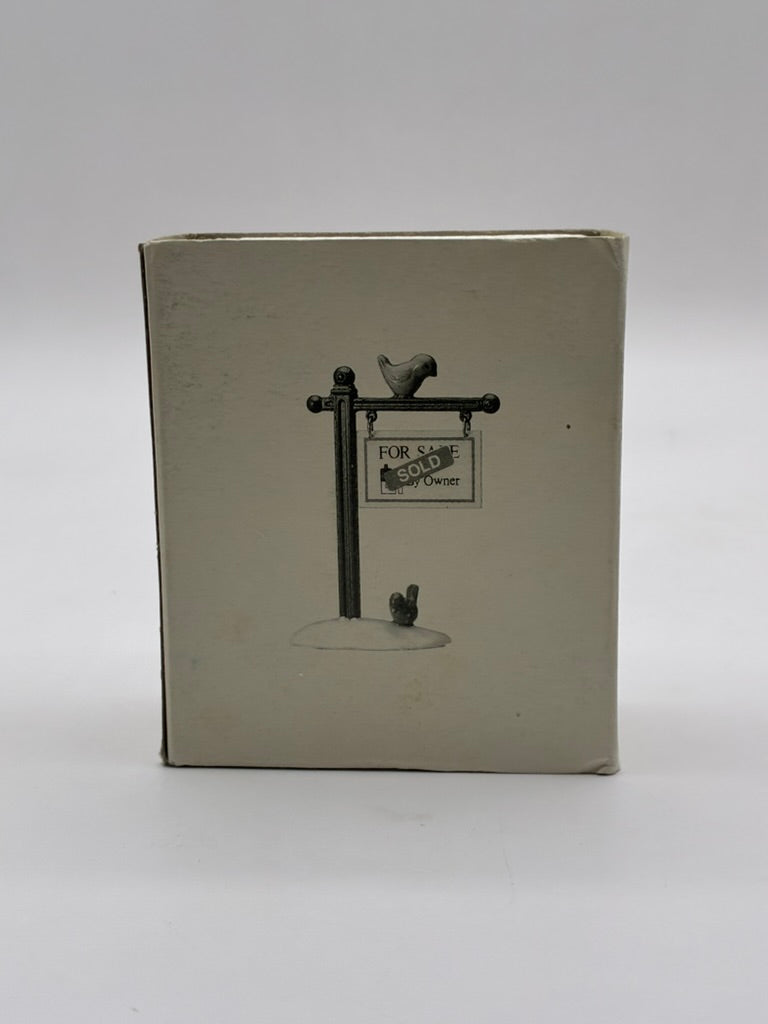 Department 56 - For Sale Sign - Original Snow Village