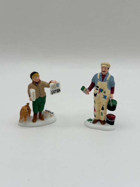 Department 56 - City Professions - House Painter & Newspaper Boy - Christmas in the City