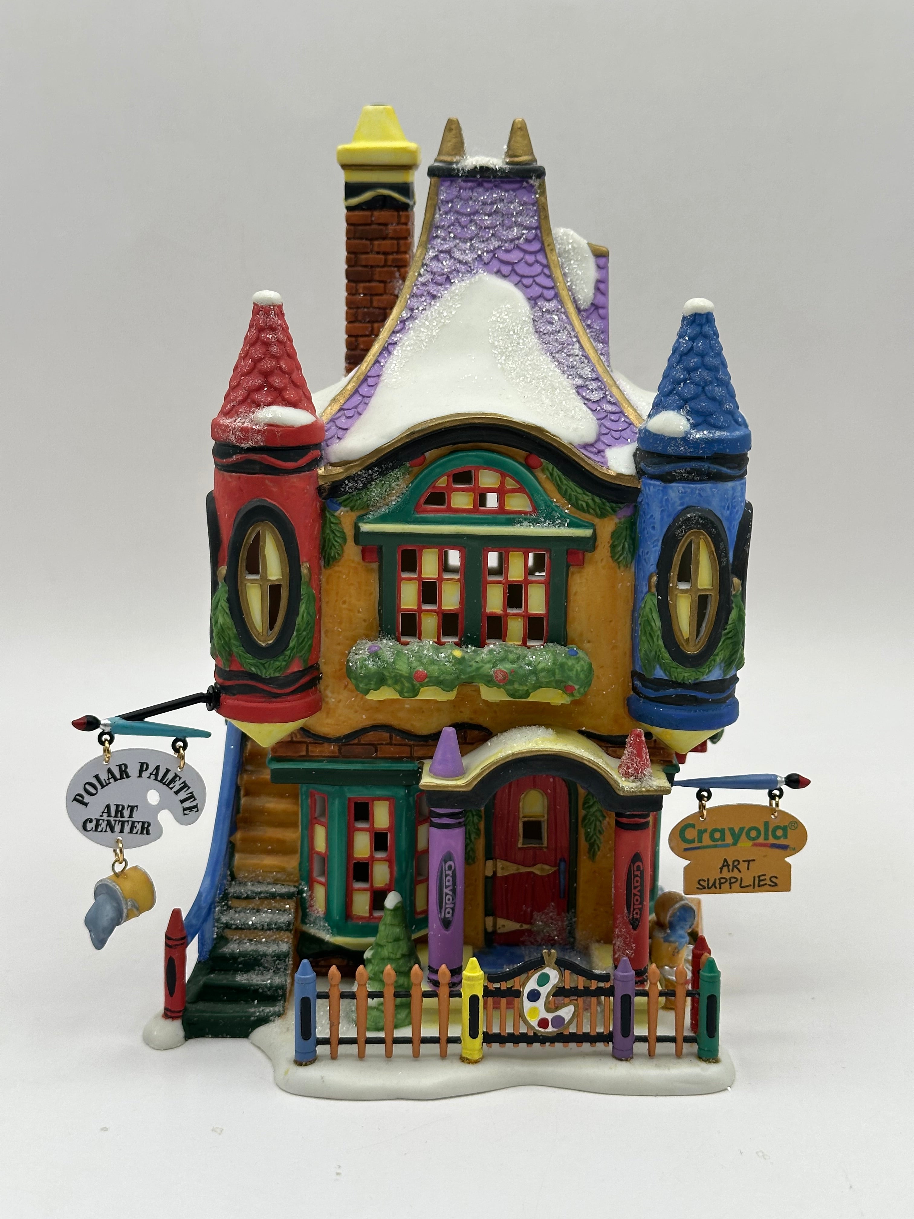 Department 56　ハウスライト　ARTS ACADEMY　ビンテージ Department 56 - Crayola® Polar Palette Art Centre - North Pole