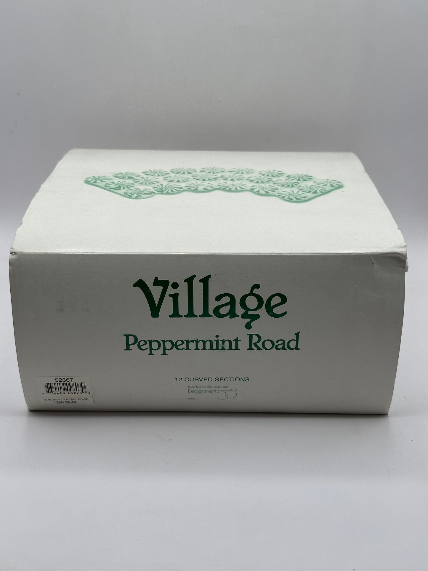 Department 56 - Peppermint Road, Curved Section (Set of 12) - Village Accessories
