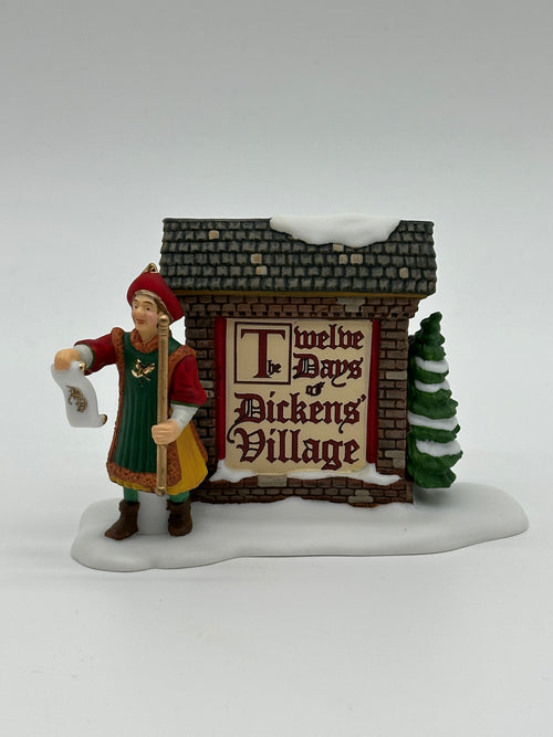 The 12 Days of Dickens' Village Sign - Twelve Days of Dickens' Village Department 56