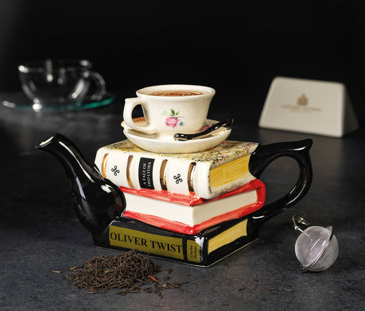 Carters of Suffolk - Books & Tea (Dickens)  - Handmade Teapot