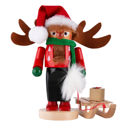 Steinbach Nutcracker - Chubby Rudolf with Sleigh 10.6"