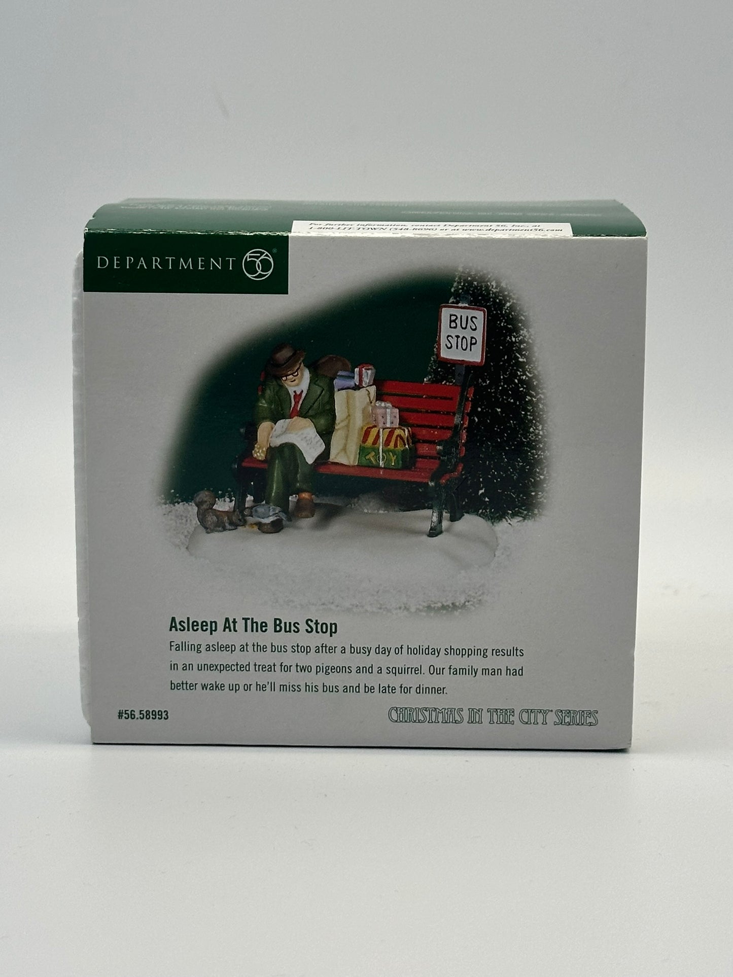 Department 56 - Asleep At The Bus Stop - Christmas in the City