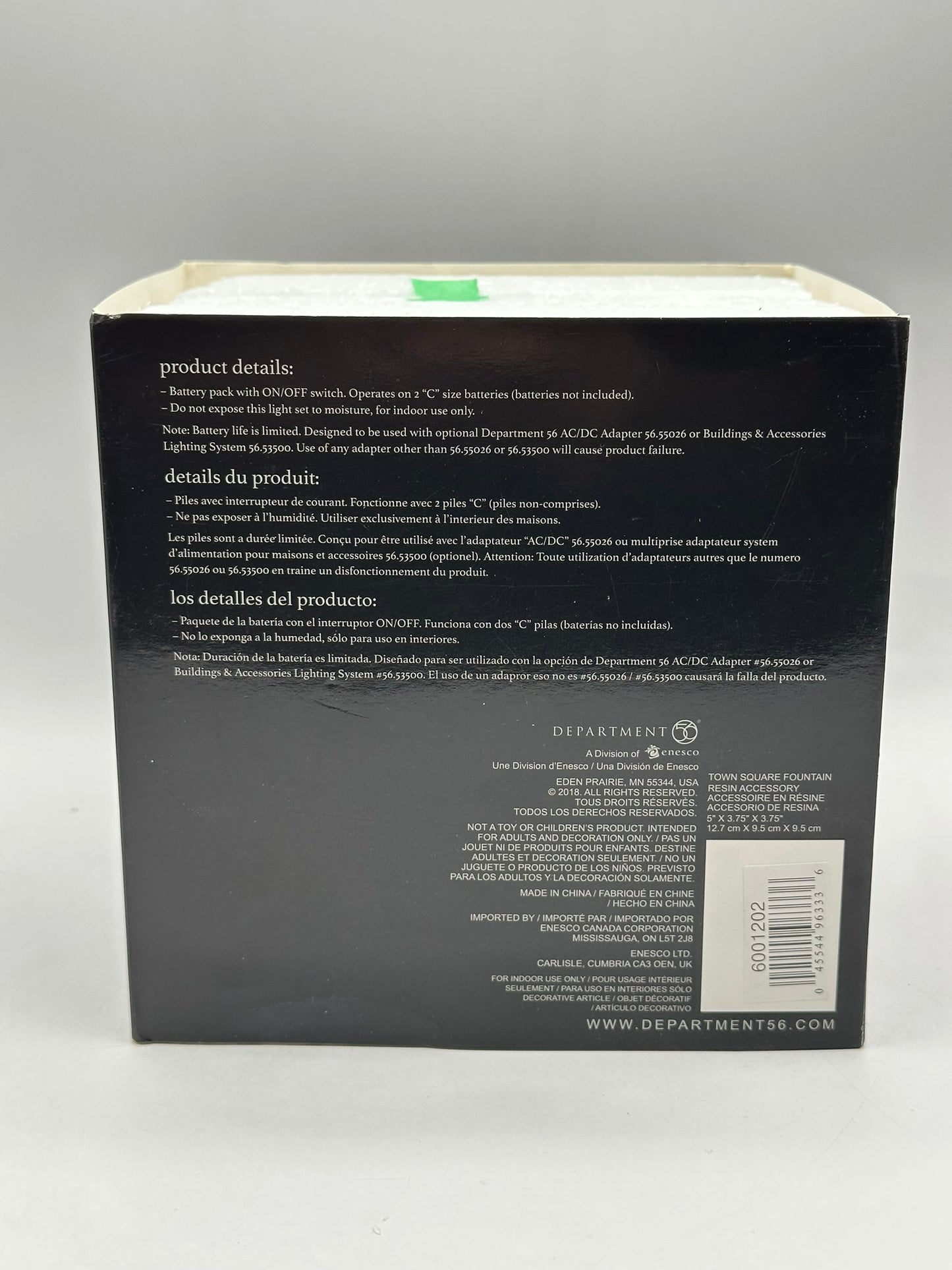 Department 56 - Town Square Fountain - The Nightmare Before Christmas