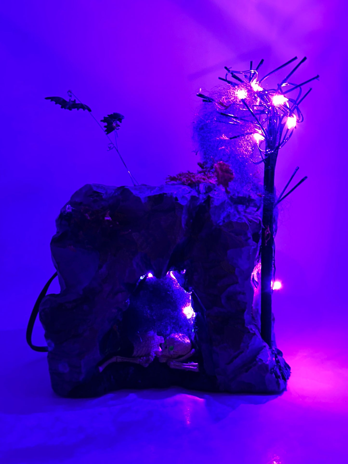 Department 56 - Black Light Bat Cave - Snow Village Halloween