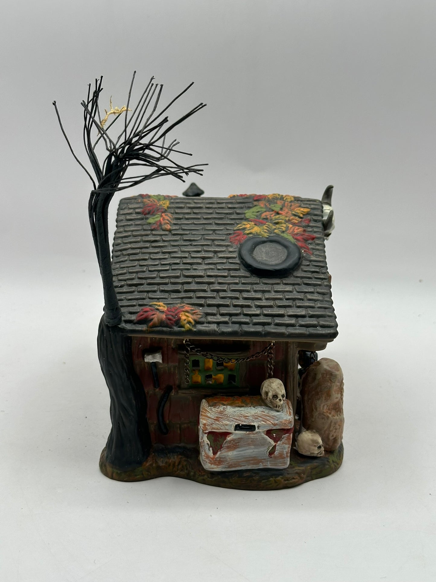 Department 56 - Lefty’s Chain Saw Repair and Studio - Snow Village Halloween