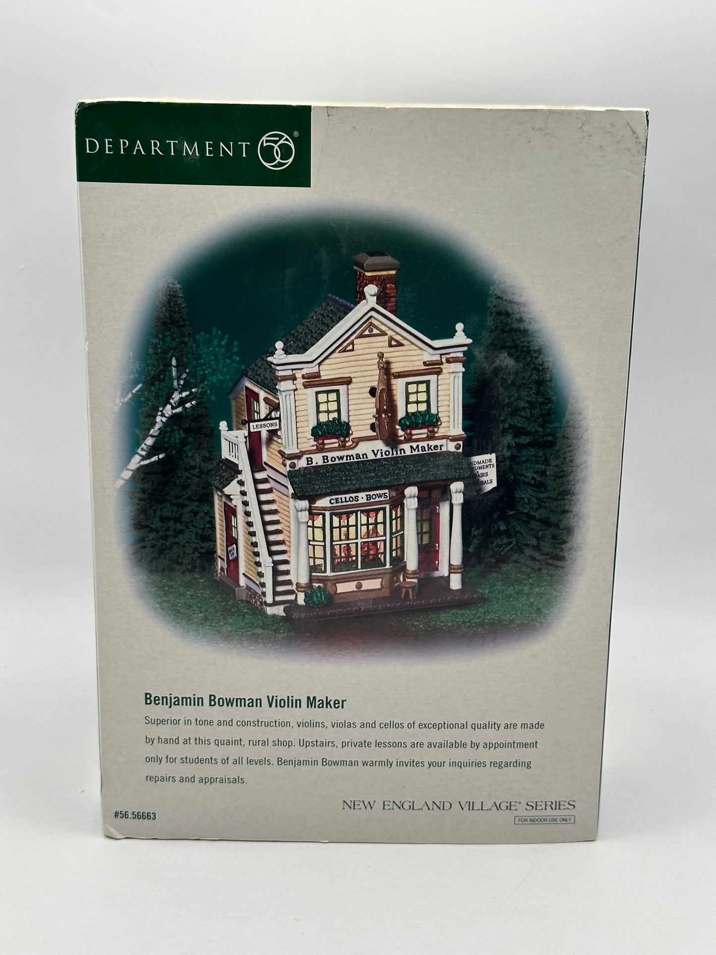 Department 56 - Benjamin Bowman Violin Maker - New England Village