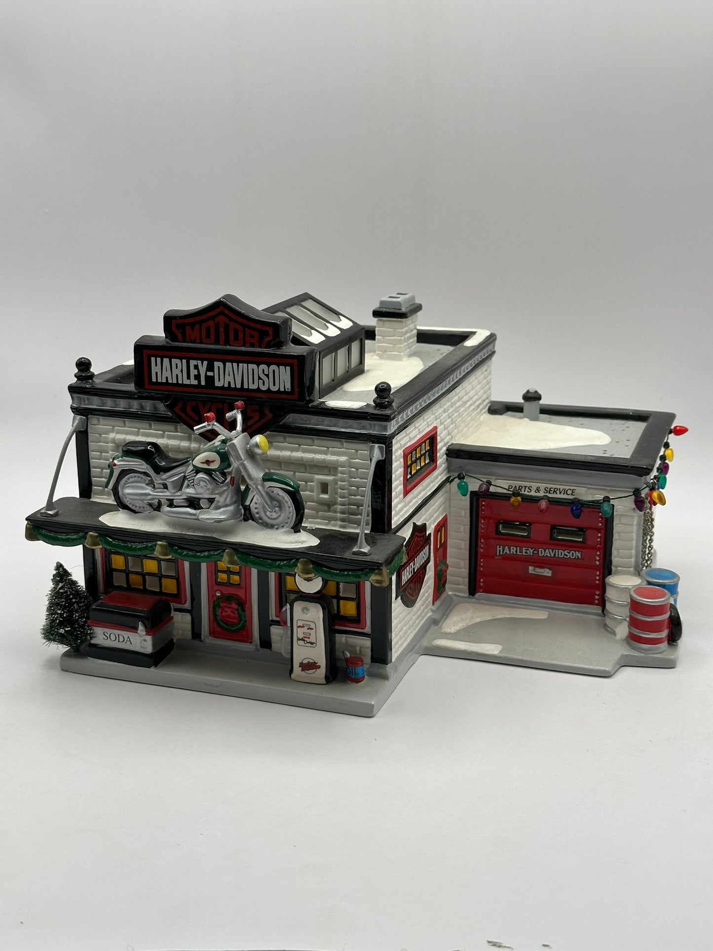 Department 56 - Harley-Davidson Motorcycle Shop - Original Snow Village