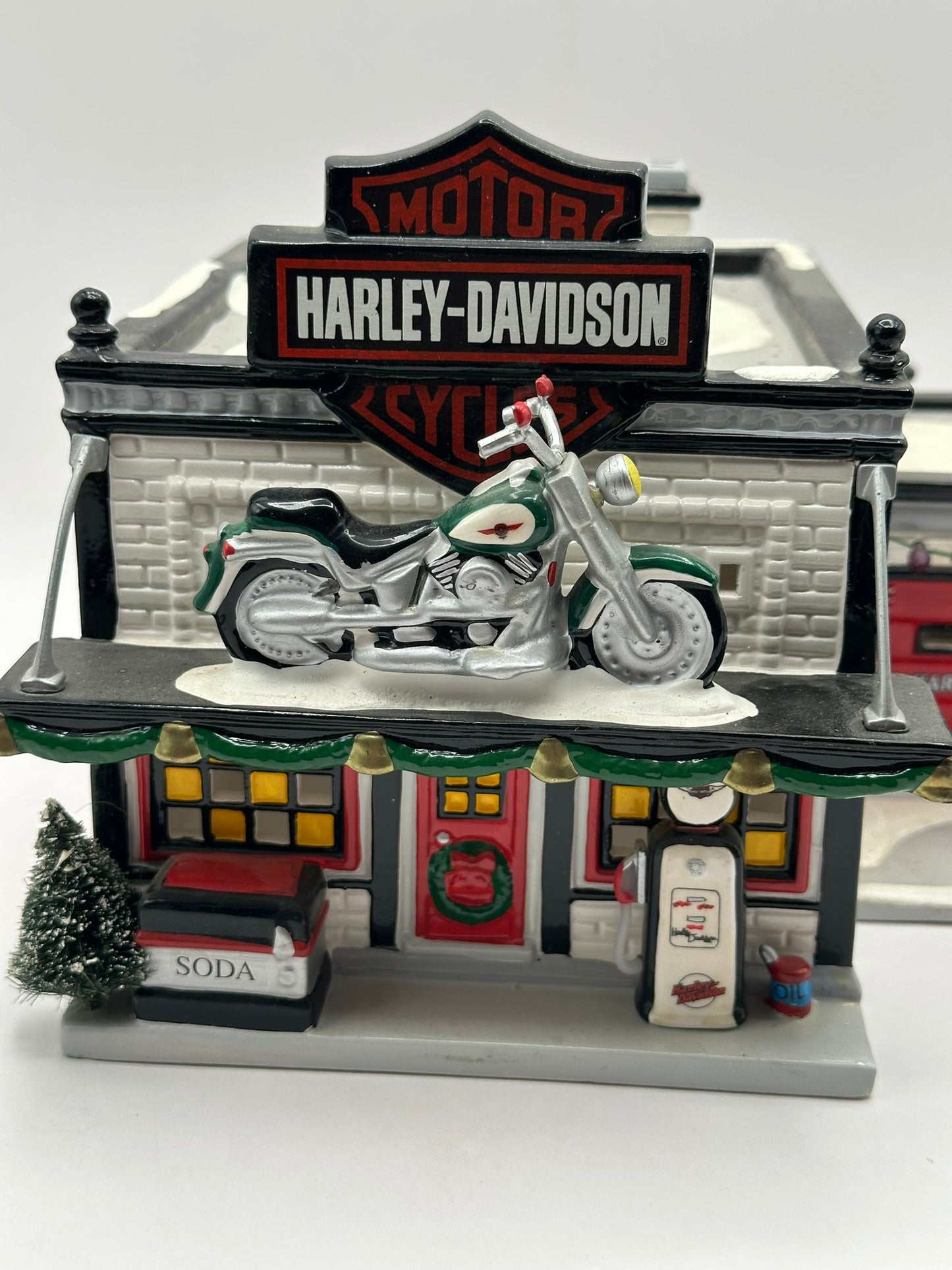 Department 56 - Harley-Davidson Motorcycle Shop - Original Snow Village