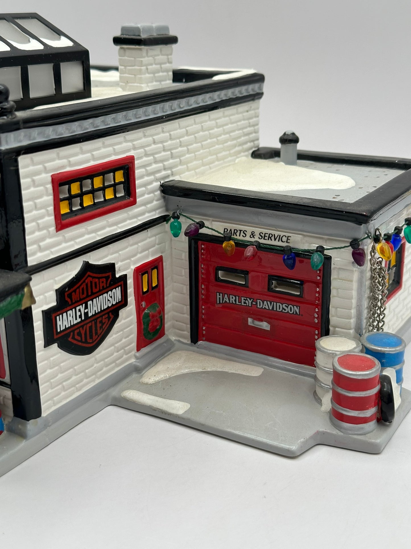 Department 56 - Harley-Davidson Motorcycle Shop - Original Snow Village