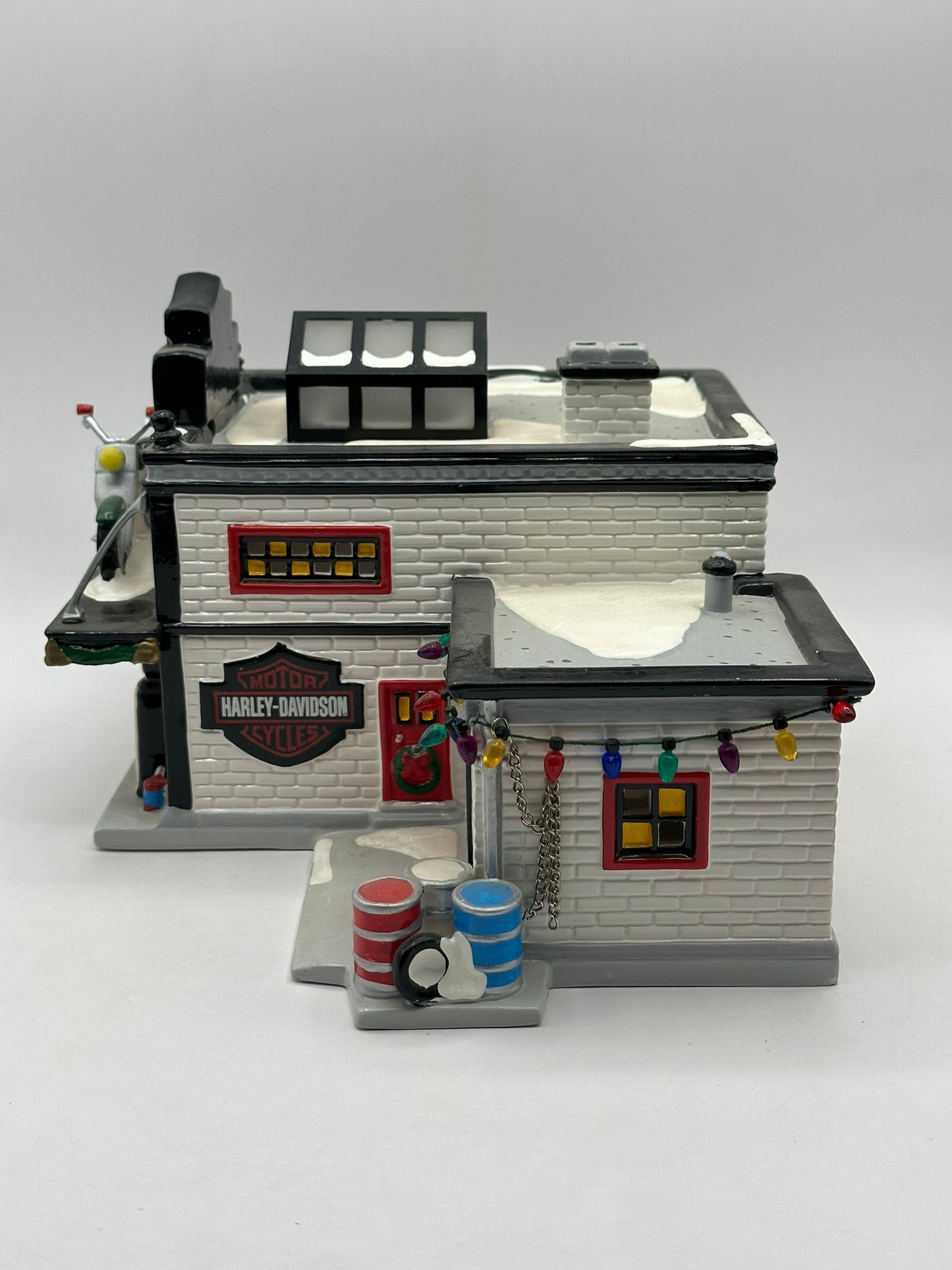 Department 56 - Harley-Davidson Motorcycle Shop - Original Snow Village