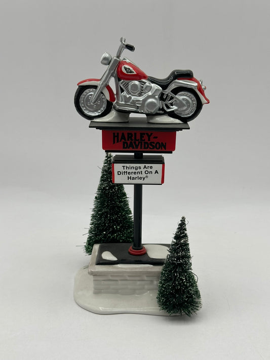 Department 56 - Harley-Davidson Sign - Original Snow Village