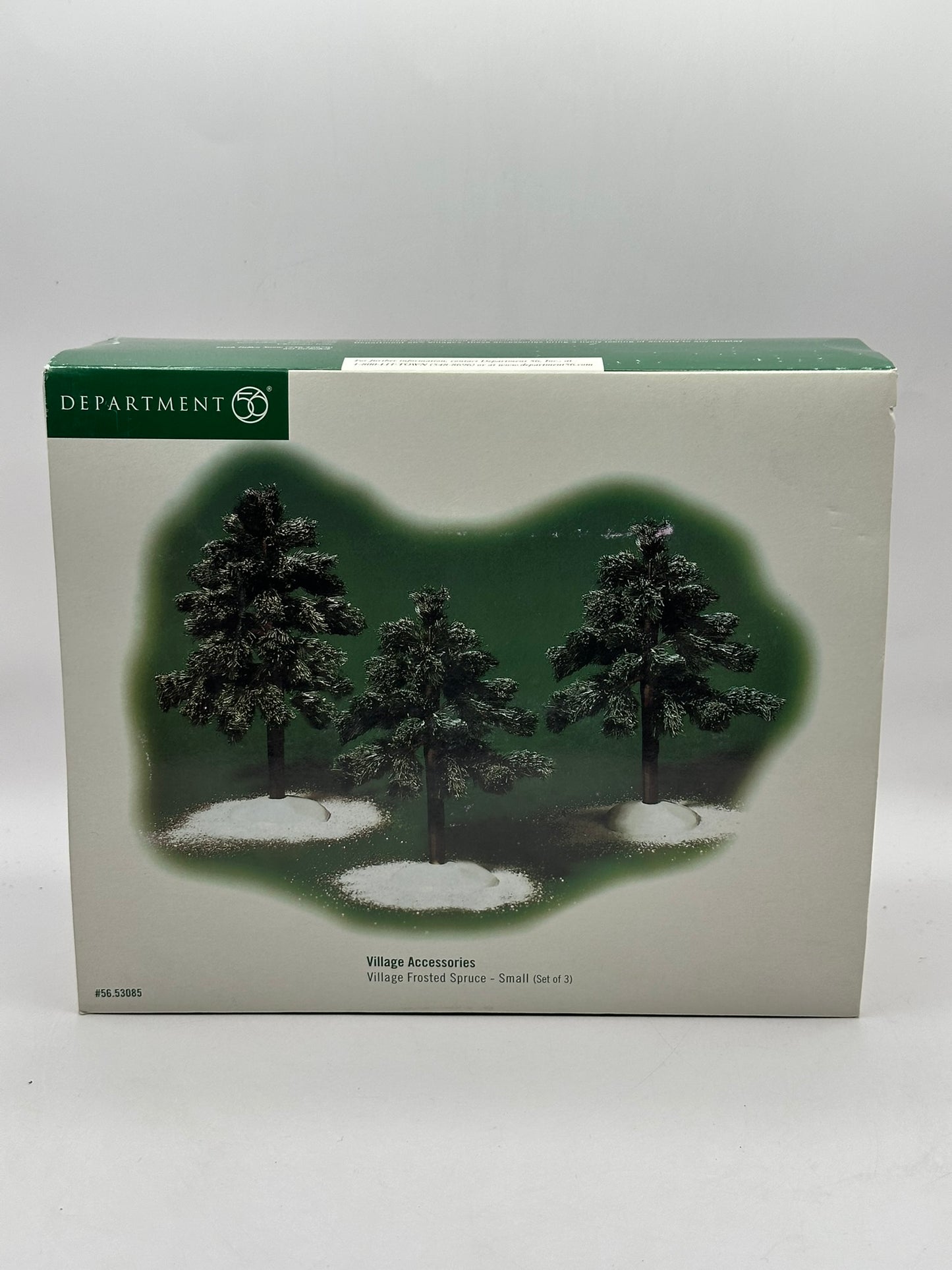 Dept 56 Village Accessories - Village Frosted Spruce - Small (Set of 3)