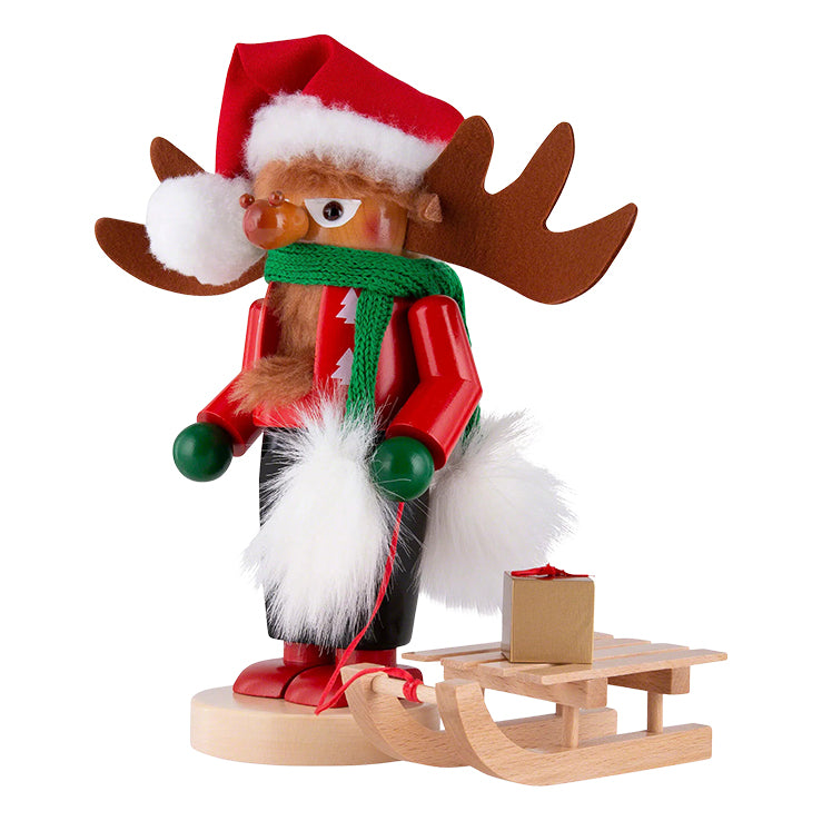Steinbach Nutcracker - Chubby Rudolf with Sleigh 10.6"